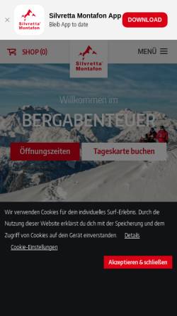 Vorschau der mobilen Webseite www.hochjochbahnen.at, Hochjoch