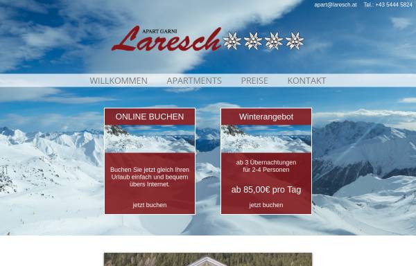 Vorschau von www.laresch.at, Apart Laresch