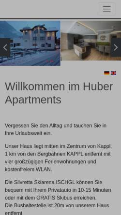 Vorschau der mobilen Webseite www.haushuber.at, Haus Huber