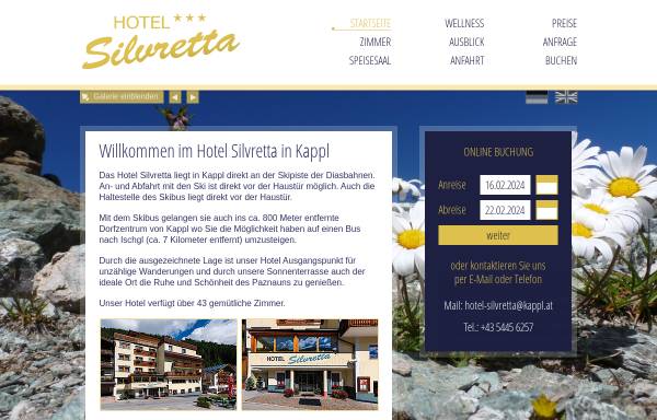 Vorschau von www.hotelsilvretta.at, Hotel Silvretta