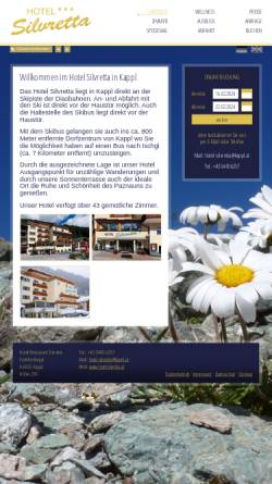 Vorschau der mobilen Webseite www.hotelsilvretta.at, Hotel Silvretta