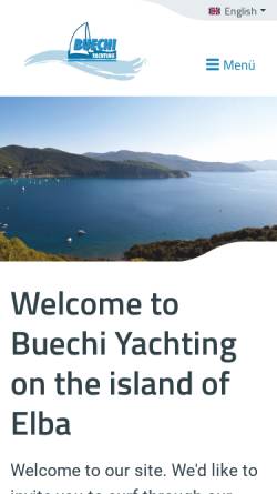 Vorschau der mobilen Webseite www.buechi-yachting.com, Yachtcharter Buechi Marketing AG