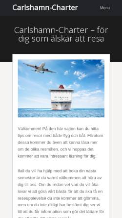 Vorschau der mobilen Webseite carlshamn-charter.se, Charter Ostsee Südschweden