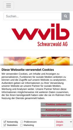 Vorschau der mobilen Webseite www.wvib.de, Wirtschaftsverband Industrieller Unternehmen Baden e.V. (WVIB)