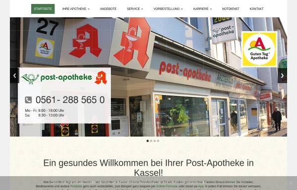 Vorschau von www.post-apotheke-kassel.de, Post-Apotheke