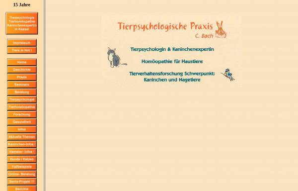 Vorschau von www.tier-psychologie.de, Praxis C. Bach