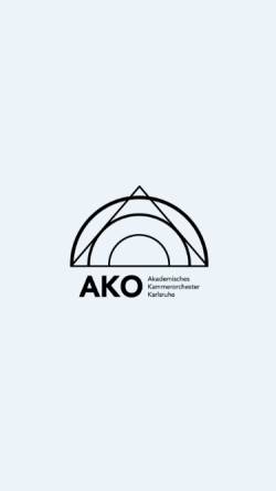 Vorschau der mobilen Webseite www.ako-karlsruhe.de, Akademisches Kammerorchester Karlsruhe