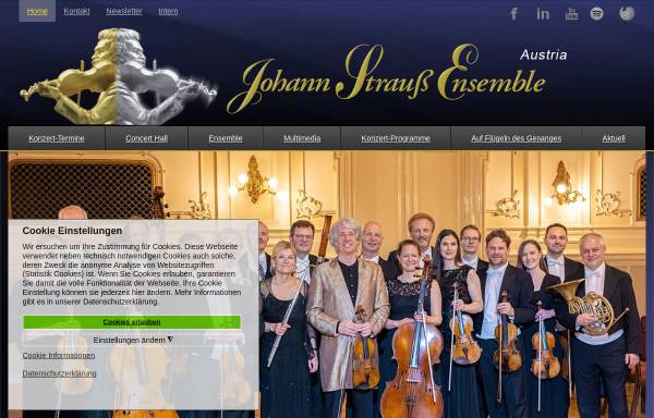 Vorschau von johannstraussensemble.at, Johann Strauss Ensemble