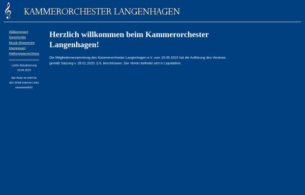Vorschau von www.kammerorchester-langenhagen.de, Kammerorchester Langenhagen