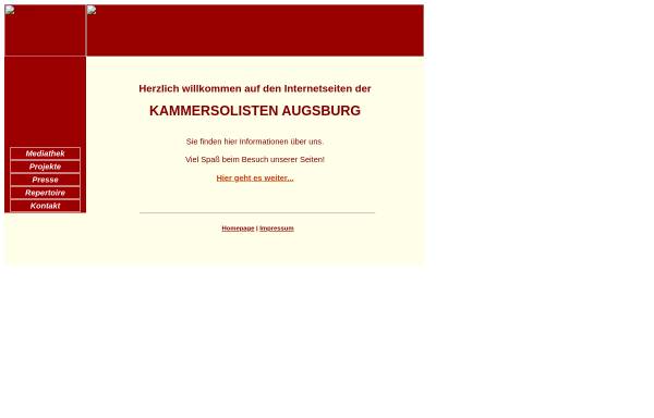 Vorschau von www.kammersolisten.de, Die Kammersolisten Augsburg