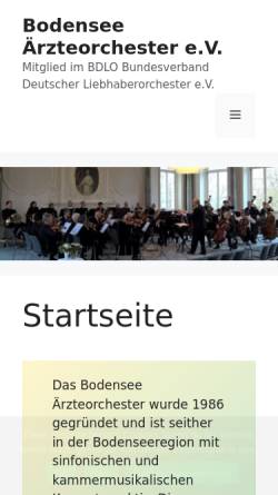 Vorschau der mobilen Webseite bodensee-aerzteorchester.de, Bodensee Ärzteorchester e.V.
