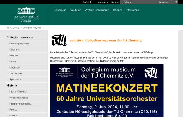 Vorschau von www.tu-chemnitz.de, Collegium musicum der TU Chemnitz