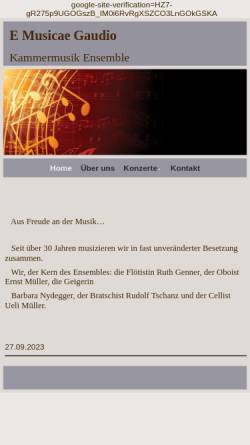 Vorschau der mobilen Webseite www.emusicaegaudio.ch, E Musicae Gaudio