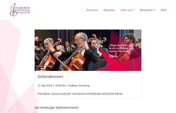 Vorschau von www.hkso.de, HKSO Homburger Kammer Sinfonieorchester