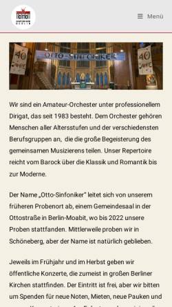 Vorschau der mobilen Webseite www.otto-sinfoniker.de, Otto-Sinfoniker