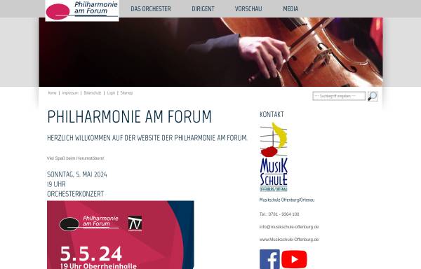 Vorschau von www.philharmonie-am-forum.de, Philharmonie am Forum