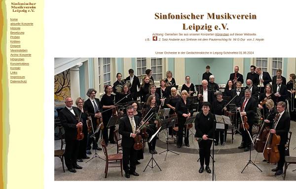Vorschau von www.sinfonischer-musikverein-leipzig.de, Sinfonischer Musikverein Leipzig e.V.