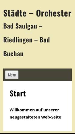 Vorschau der mobilen Webseite staedte-orchester.de, Städte-Orchester Bad Saulgau, Riedlingen, Bad Buchau