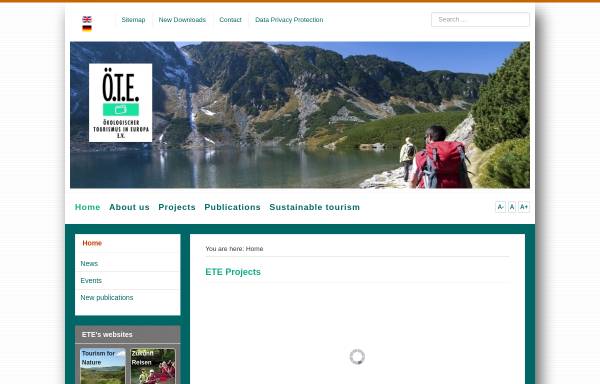 Vorschau von www.oete.de, Ökologischer Tourismus in Europa e.V.