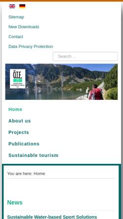 Vorschau der mobilen Webseite www.oete.de, Ökologischer Tourismus in Europa e.V.