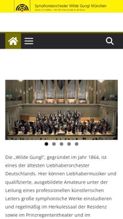 Vorschau der mobilen Webseite www.wilde-gungl.de, Wilde Gungl e.V.