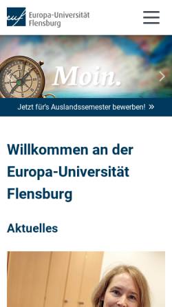 Vorschau der mobilen Webseite www.uni-flensburg.de, Universität Flensburg