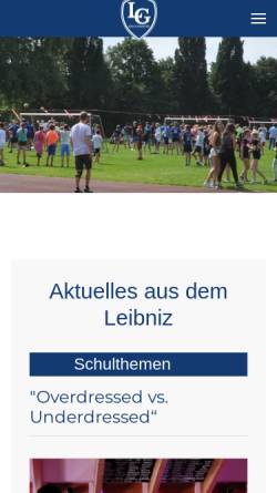 Vorschau der mobilen Webseite www.leibnizgymnasium.de, Leibniz-Gymnasium Bad Schwartau