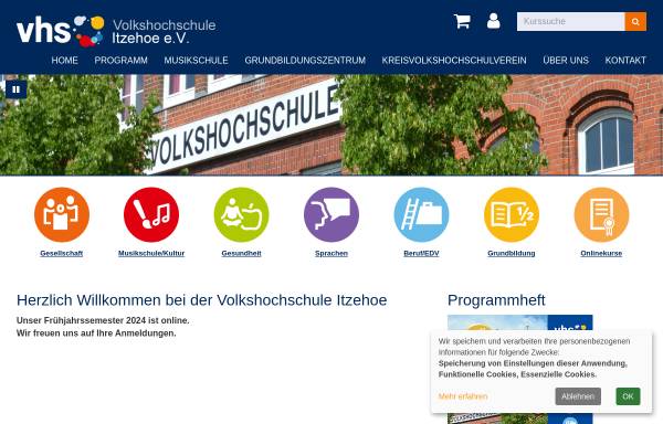 Vorschau von www.vhs-itzehoe.de, Volkshochschule Itzehoe e.V.