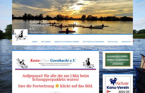 Vorschau von www.kanu-club-geesthacht.de, Kanu-Club-Geesthacht e.V.