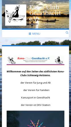Vorschau der mobilen Webseite www.kanu-club-geesthacht.de, Kanu-Club-Geesthacht e.V.