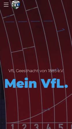 Vorschau der mobilen Webseite www.vfl-geesthacht.de, VfL Geesthacht von 1885 e.V.