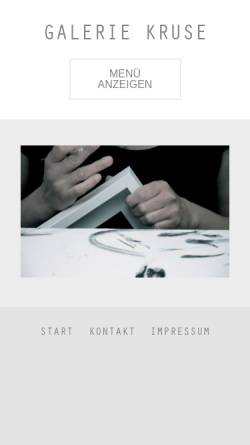 Vorschau der mobilen Webseite www.galerie-kruse-flensburg.de, Galerie Kruse