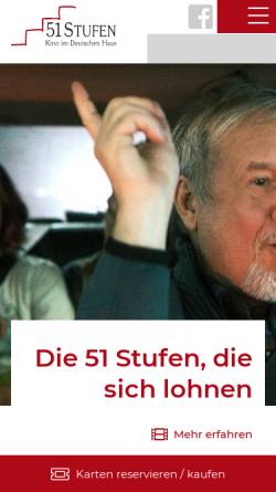 Vorschau der mobilen Webseite www.51stufen.de, Kino 51 Stufen
