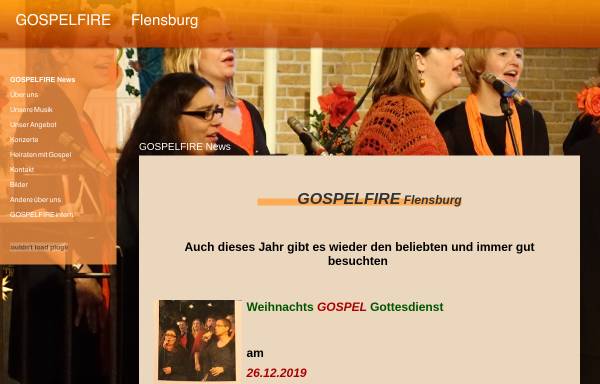 Vorschau von www.gospelfire-flensburg.de, Gospelfire-Flensburg