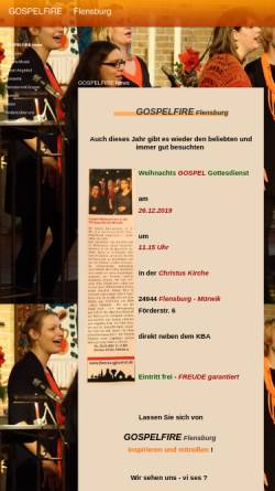 Vorschau der mobilen Webseite www.gospelfire-flensburg.de, Gospelfire-Flensburg