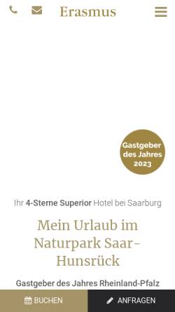 Vorschau der mobilen Webseite www.st-erasmus.de, Hotel-Restaurant St. Erasmus
