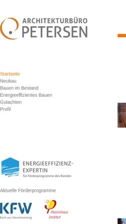 Vorschau der mobilen Webseite www.architekturbuero-petersen.de, Architekturbüro Wiebke Petersen