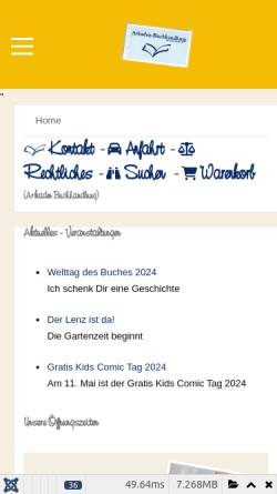 Vorschau der mobilen Webseite www.arkaden-buchhandlung.de, Arkaden-Buchhandlung