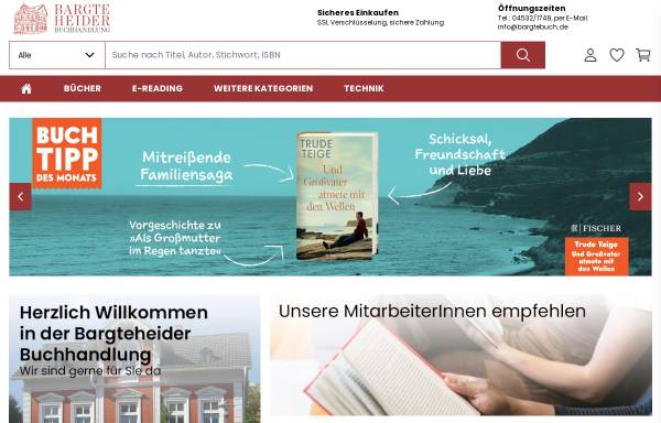 Vorschau von www.bargtebuch.de, Bargteheider Buchhandlung
