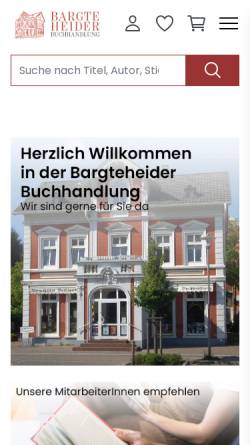 Vorschau der mobilen Webseite www.bargtebuch.de, Bargteheider Buchhandlung