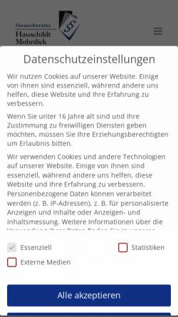 Vorschau der mobilen Webseite www.stb-elmshorn.de, Hauschildt - Mohrdiek, Steuerberater
