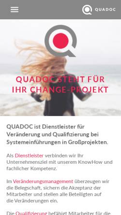 Vorschau der mobilen Webseite www.quadoc.de, QUADOC