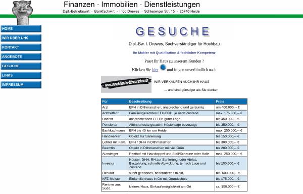 Vorschau von www.wir-suchen-ein-haus.de, Dipl.-Betriebswirt und Bankfachwirt Ingo Drewes