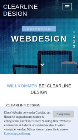 Vorschau der mobilen Webseite www.clearline-design.de, Clearline Webdesign, Olaf Brettschneider