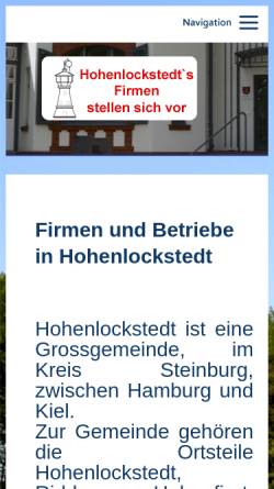 Vorschau der mobilen Webseite www.gewerbe-holo.de, Gewerbe in Hohenlockstedt