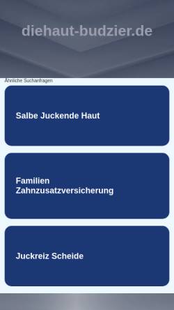 Vorschau der mobilen Webseite www.diehaut-budzier.de, Budzier KG