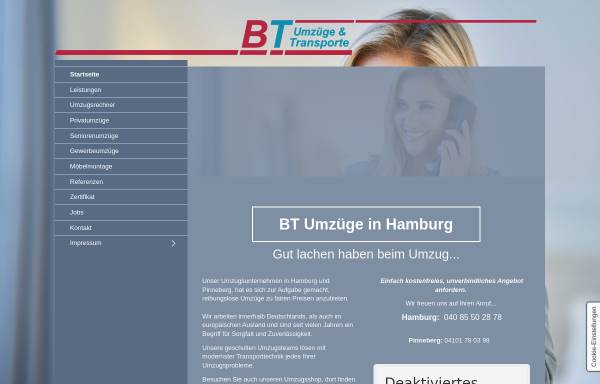 Vorschau von www.bt-umzuege.de, BT Umzüge & Transporte