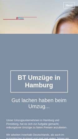 Vorschau der mobilen Webseite www.bt-umzuege.de, BT Umzüge & Transporte