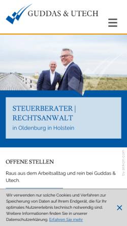 Vorschau der mobilen Webseite www.guddas-utech.de, Guddas & Utech