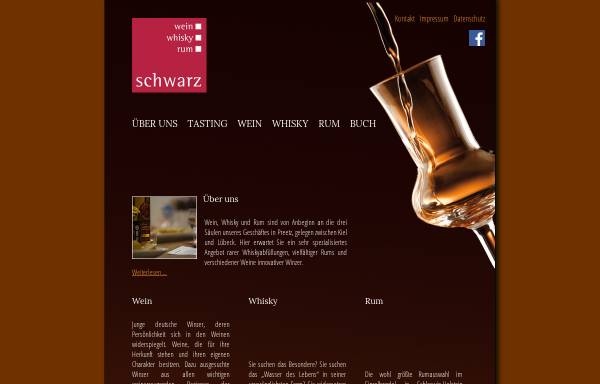 Schwarz - Wein Whisky Musik